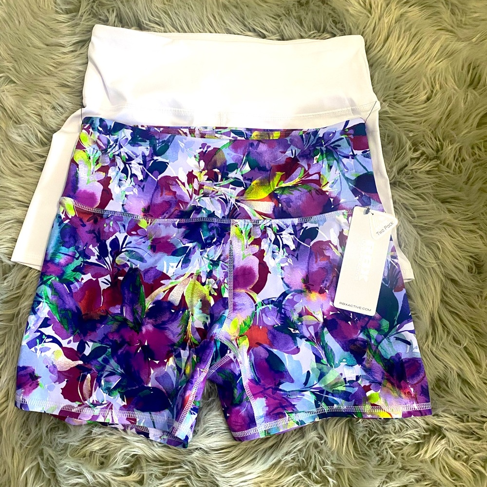 RBX two pack active shorts size large NWT